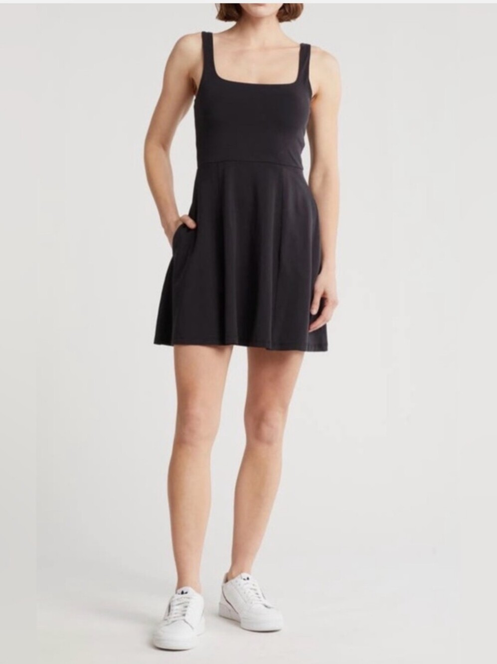 New Beyond Yoga Charmed Fit & Flare Black Dress Size Small